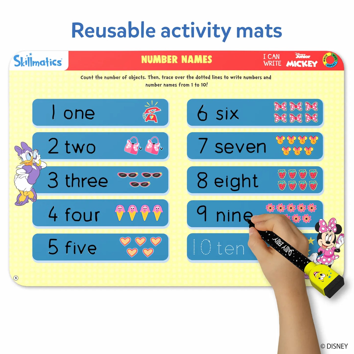 I Can Write Disney Junior Mickey Mouse | Reusable Activity Mats (ages 3-6)