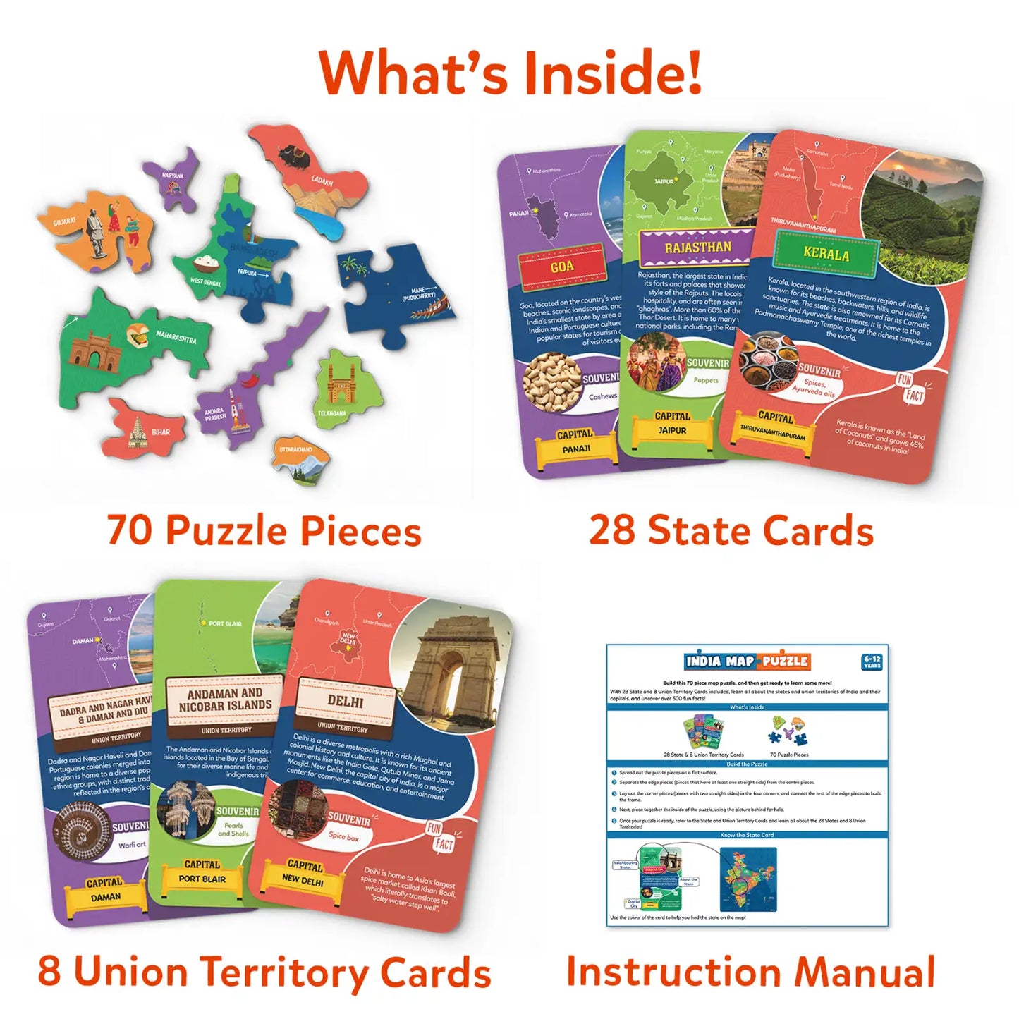 India Map Puzzle | Floor Puzzle & Game (ages 6-12)