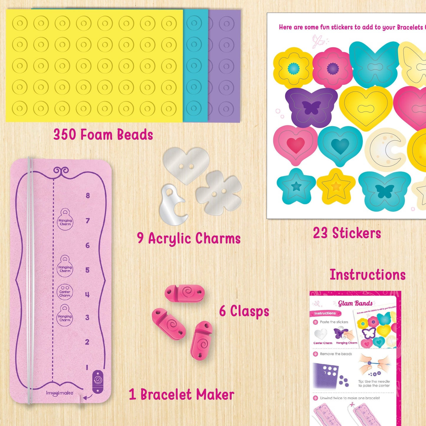 DIY Glam Bands Bracelet & Charms