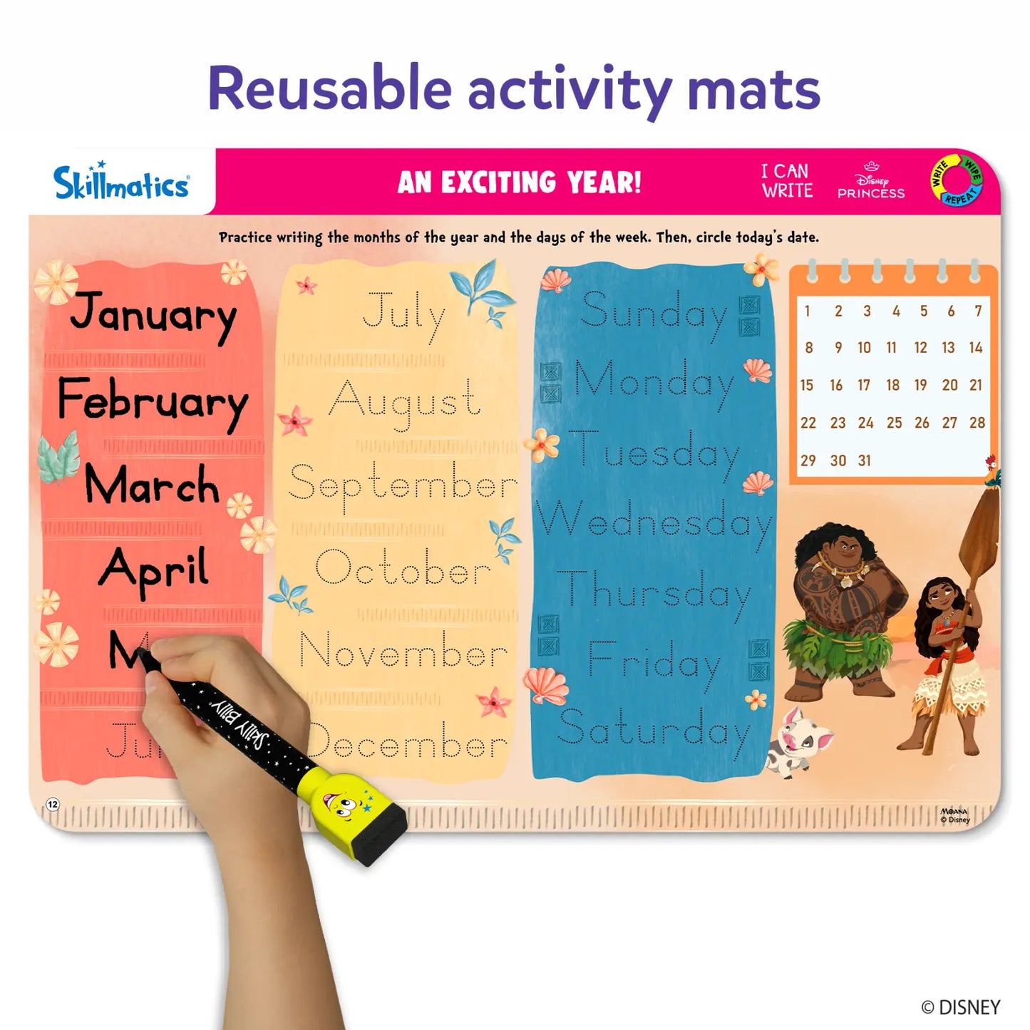 I Can Write Disney Princess | Reusable Activity Mats (ages 3-6)
