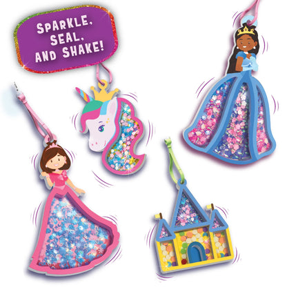 Shake-its: Unicorns & Princesses | DIY Craft Kit with Keychains (ages 4-9)