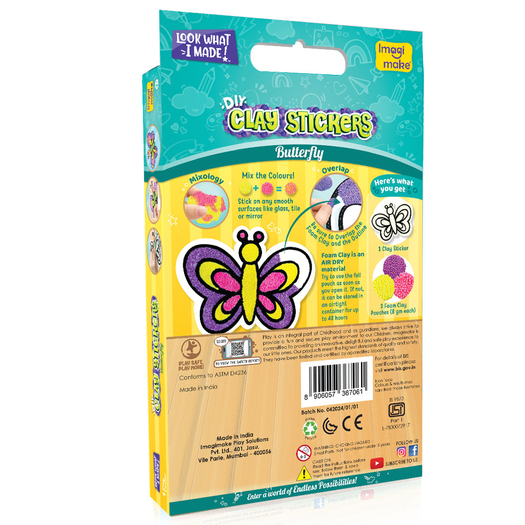 Clay Stickers - Butterfly