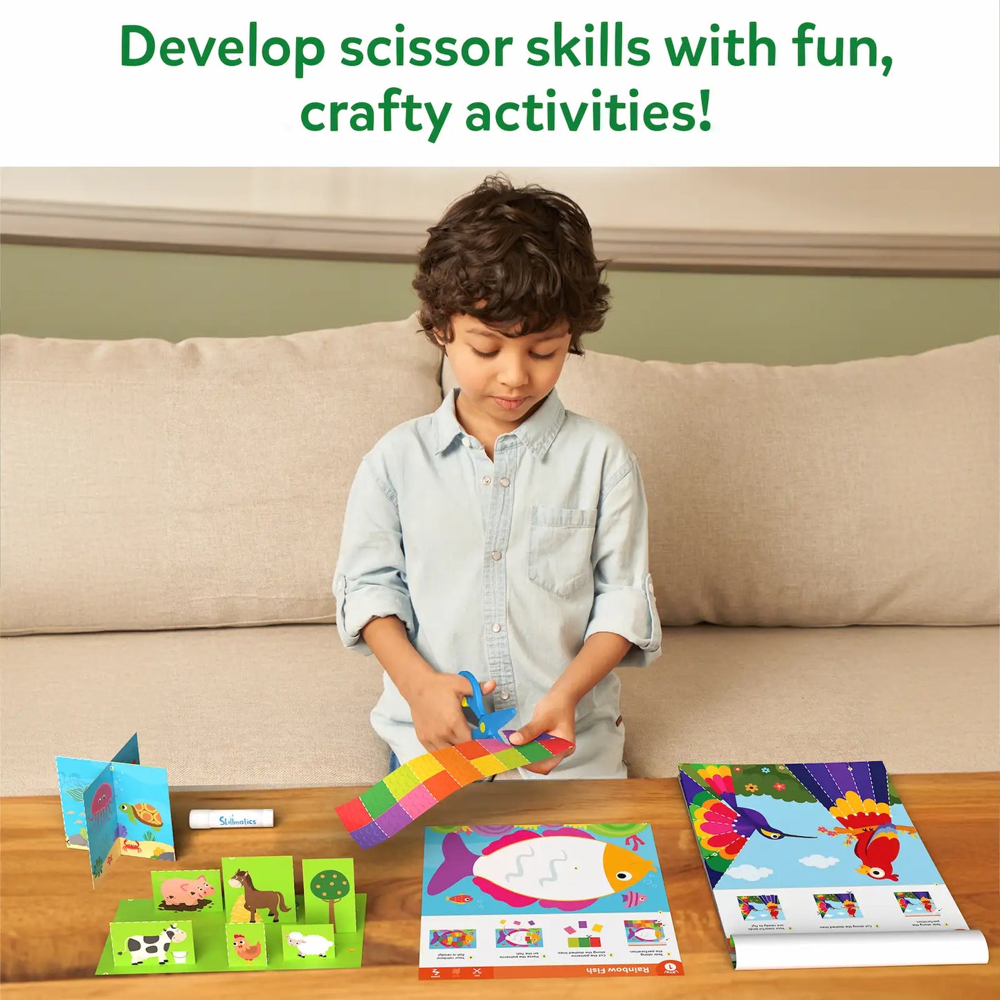 Snip Snip - Amazing Animals | Art & Craft Activity Kit (ages 3-7)