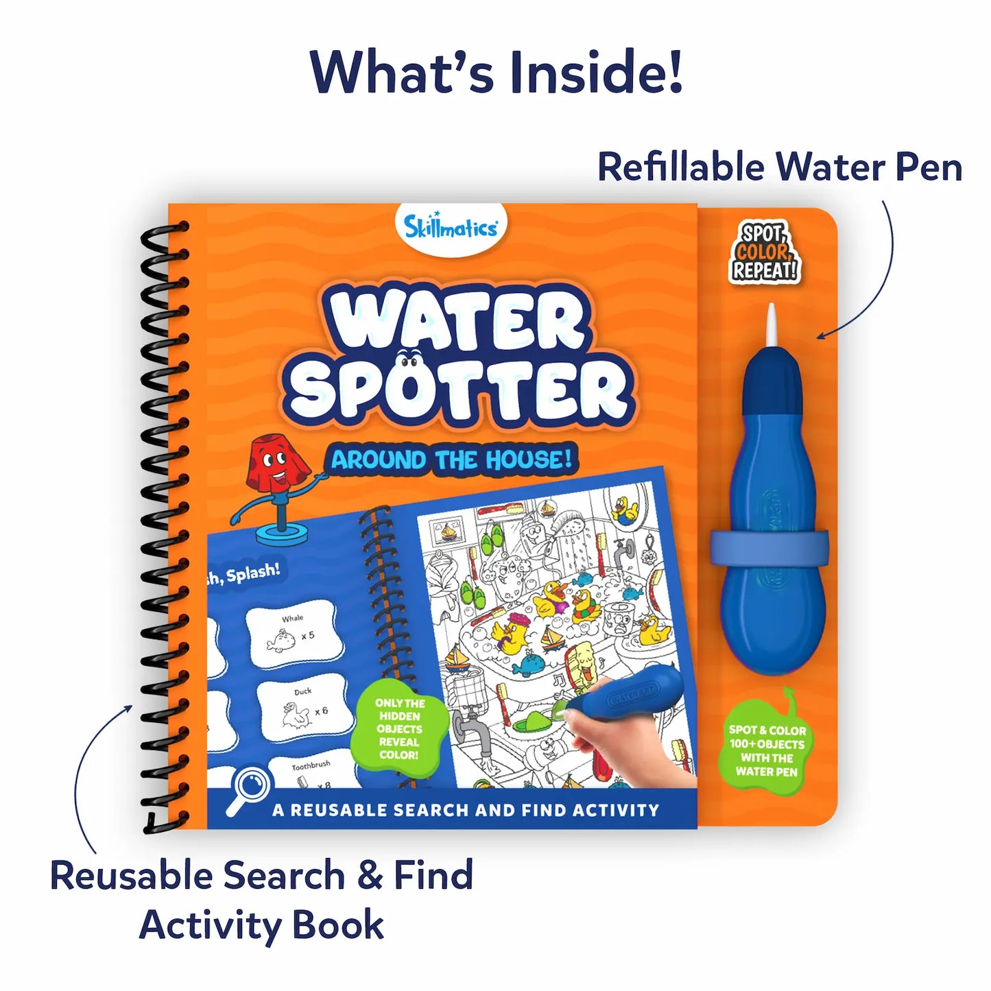 Water Spotter: Around The House | Reusable Search & Find Book (ages 4-8)
