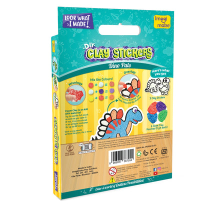 Clay Stickers - Dino Pals