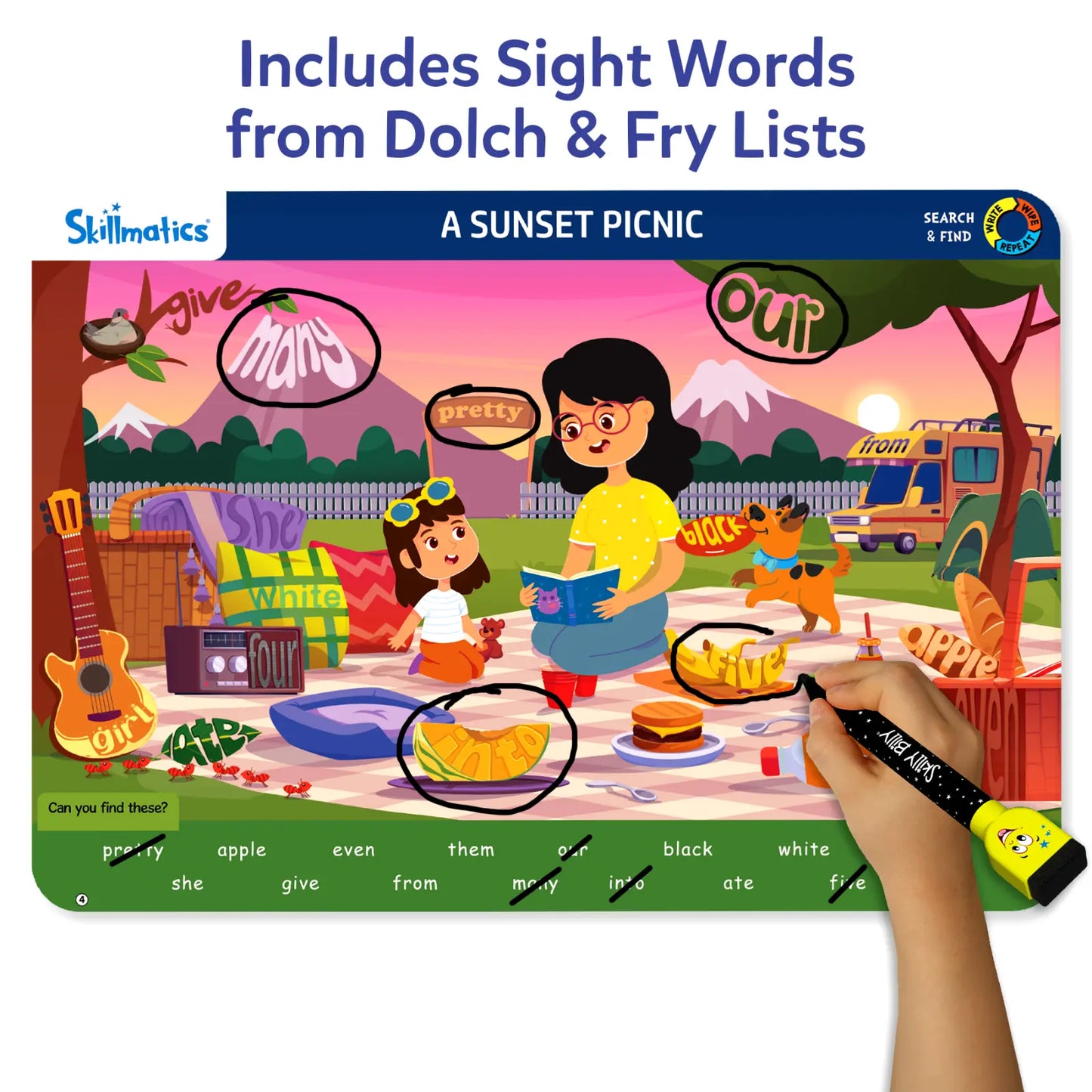 Search & Find Sight Words | Reusable Activity Mats (ages 3-6)