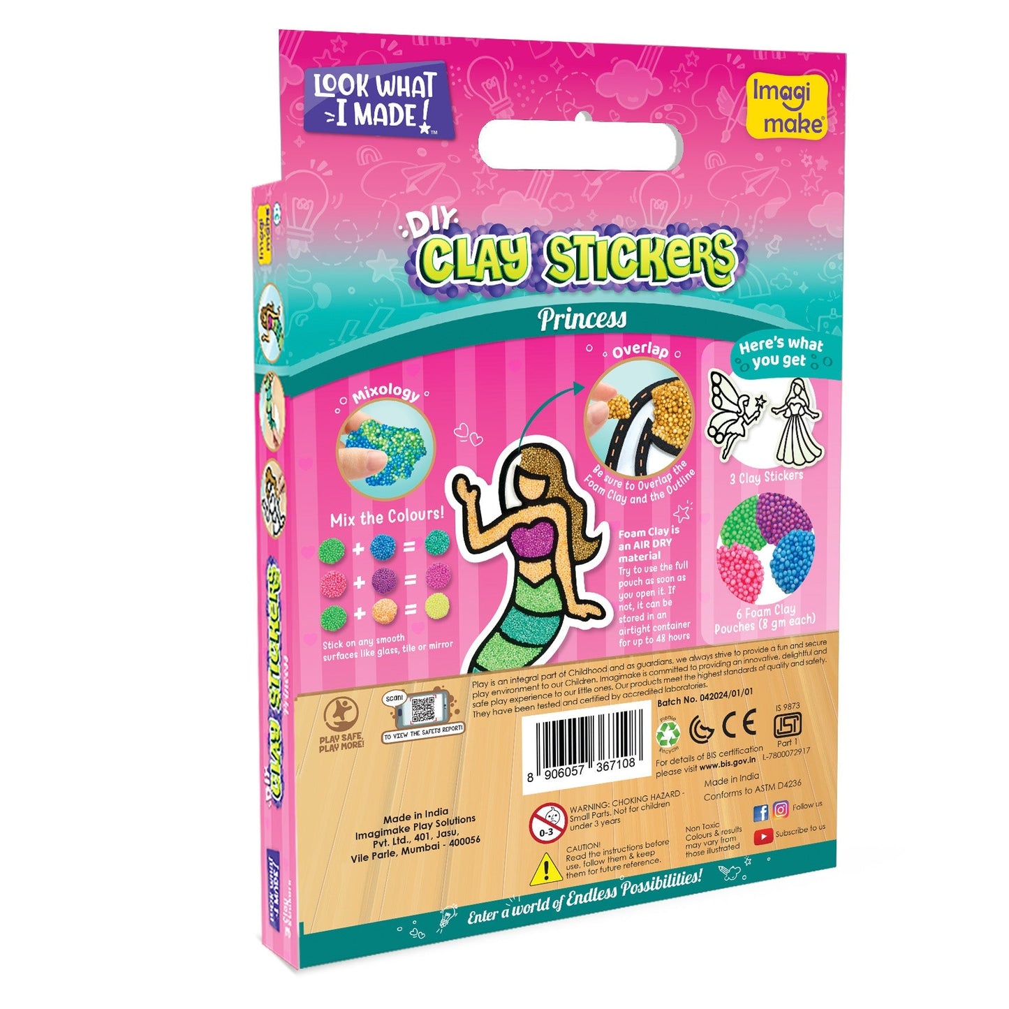 Clay Stickers - Princess