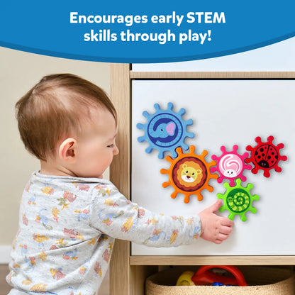 Spinny Gears: Animal Fun | 5 Interlocking Gears (Ages 6-36 months)