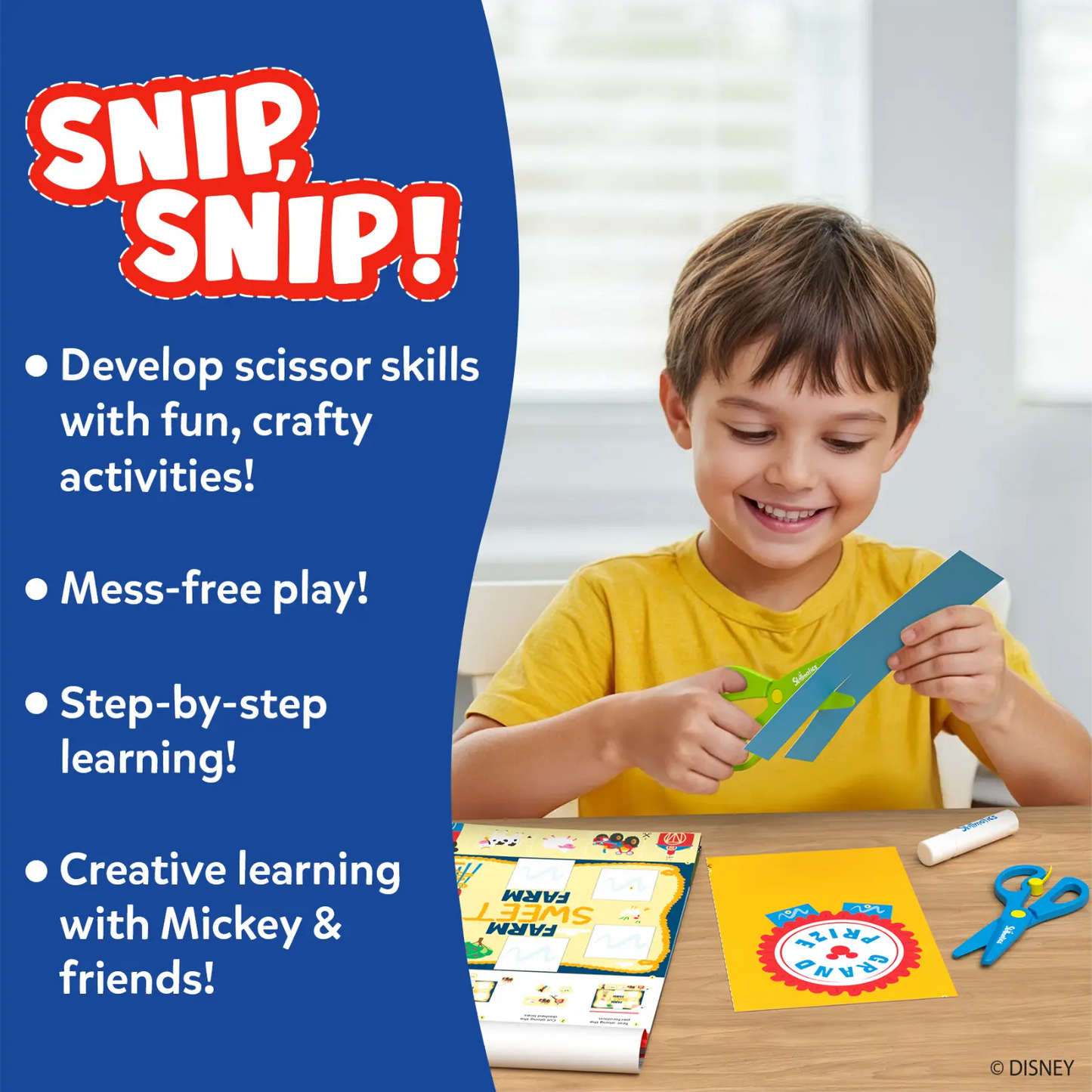 Snip Snip: Mickey Mouse Clubhouse | Art & Craft Activity Kit (ages 3-7)
