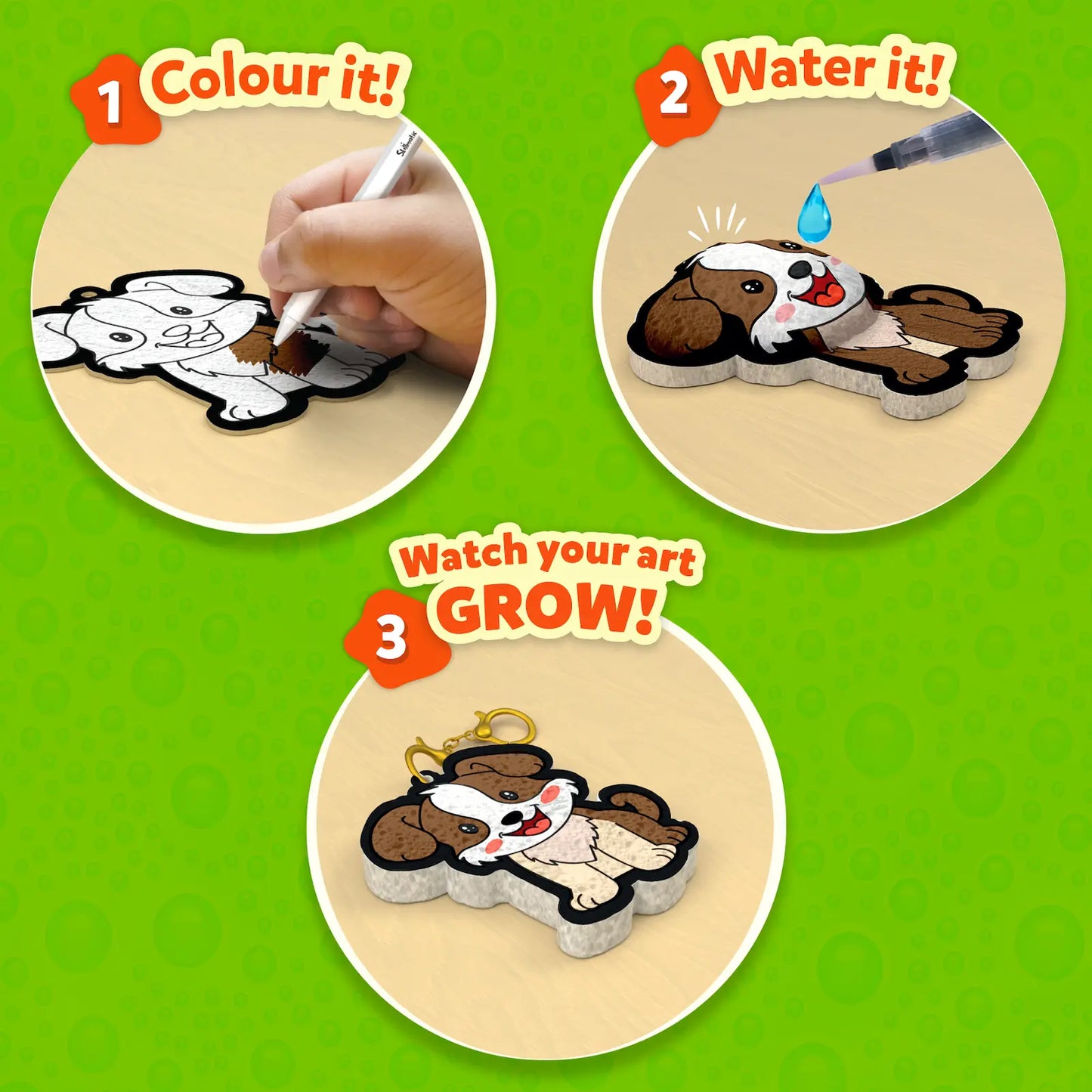 Aqua Puffs: Animal Friends | 3D Art Kit | Gifts for Ages 4-10