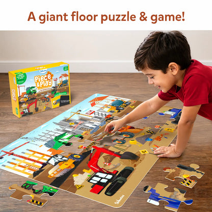 Piece & Play: Construction Site | Floor Puzzle & Game (ages 3-7)
