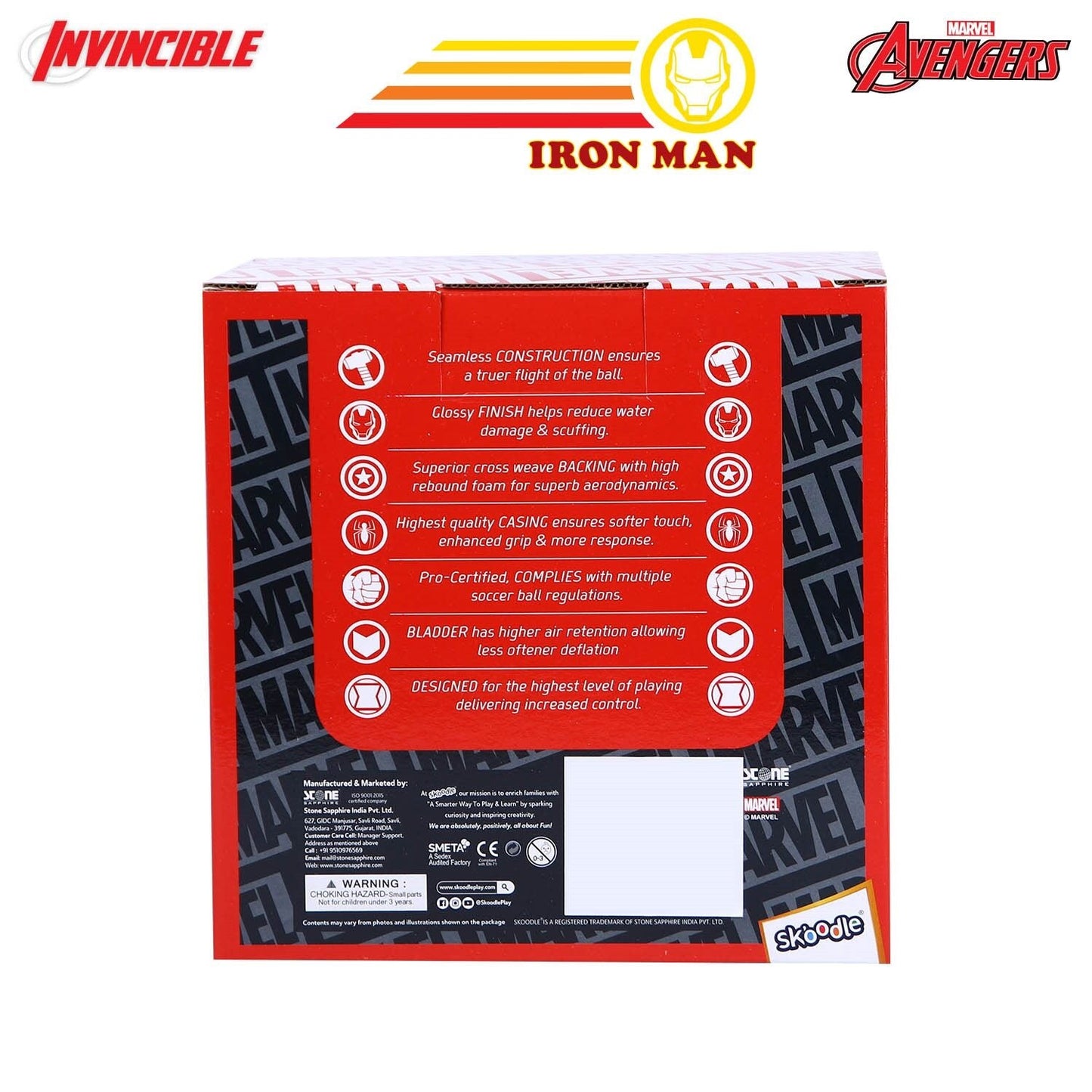 Marvel Iron Man Soccer Ball - Size 3
