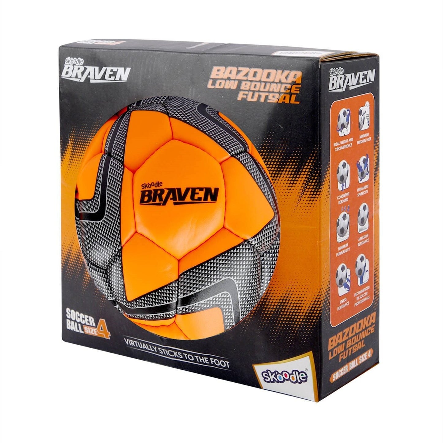 Skoodle Braven Bazooka Low Bounce Futsal Soccer Ball - Size 4