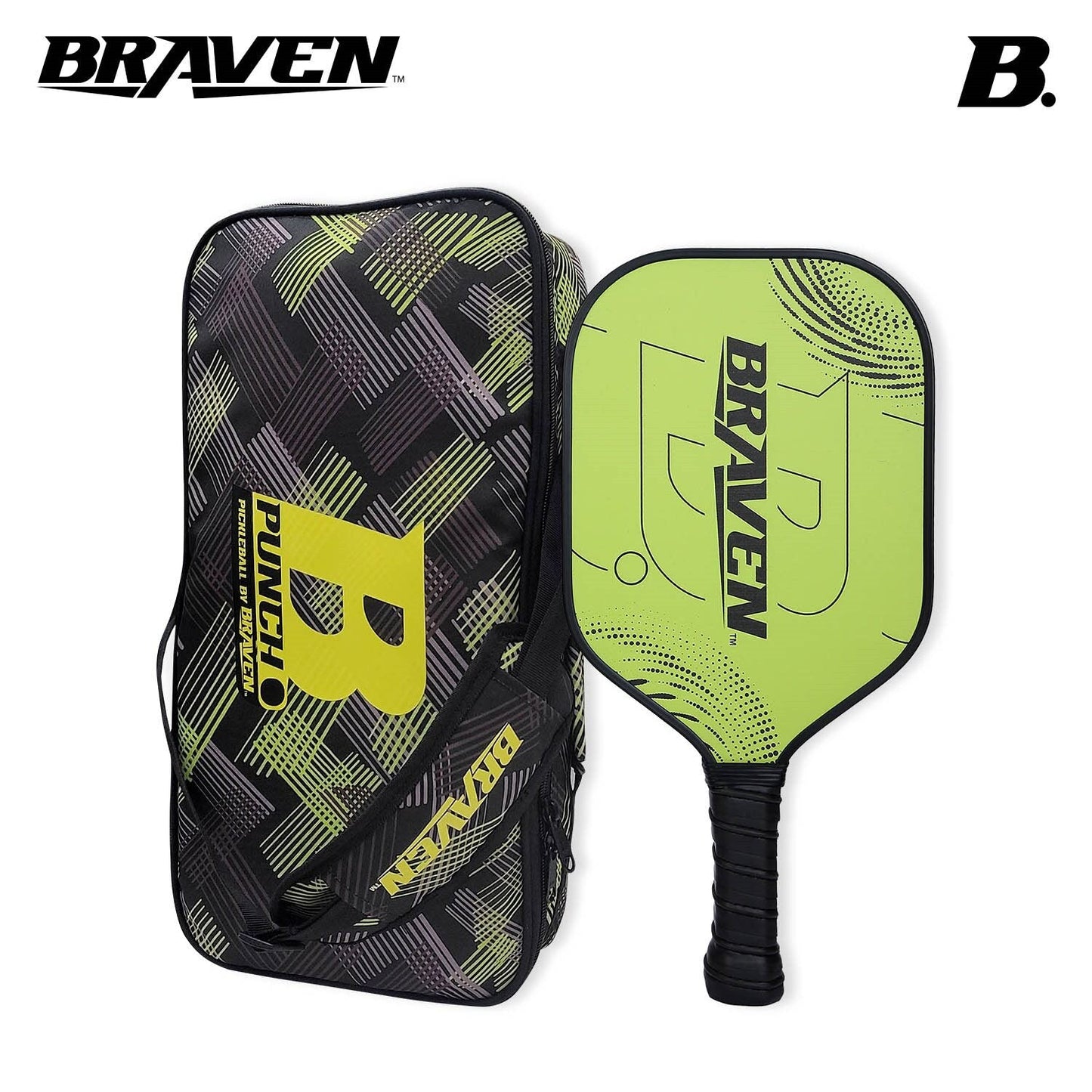 Skoodle Braven Pickel Bat Fibre Glass 16Mm - 2 Bats With 4 Balls