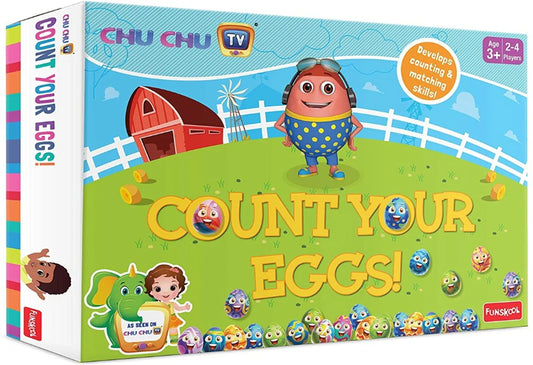 ChuChu TV Count Your Eggs Board Game | 45-Piece Educational Counting & Learning Game for Kids | 2–4 Players | Age 3+ Years