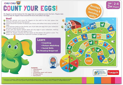 ChuChu TV Count Your Eggs Board Game | 45-Piece Educational Counting & Learning Game for Kids | 2–4 Players | Age 3+ Years