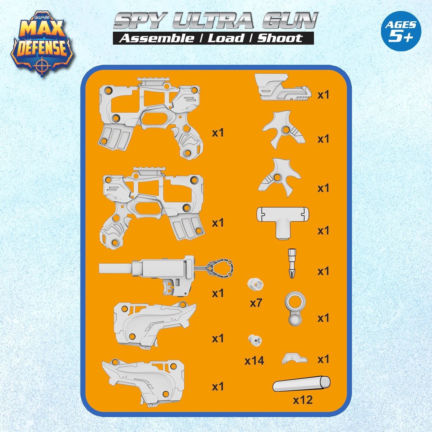 Skoodle Max Defense Spy Ultra Gun - (White)