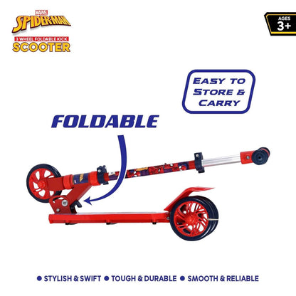 Spiderman 3 Wheel Foldable Kick Scooter