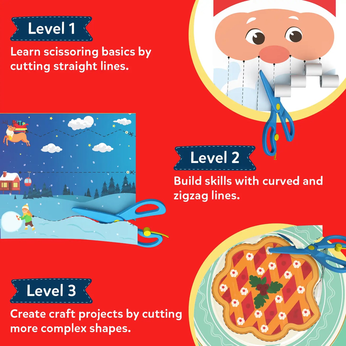 Snip Snip: Holiday Magic | Art & Craft Activity Kit (ages 3-7)