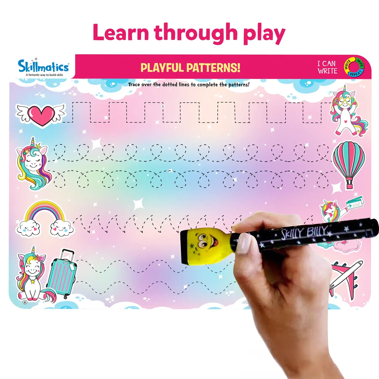 I Can Write Unicorn Edition | Reusable Activity Mats (ages 3-6)