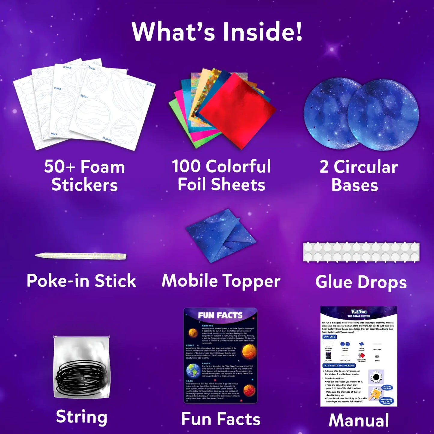 Foil Fun: Solar System | No Mess Art Kit (ages 4-12)