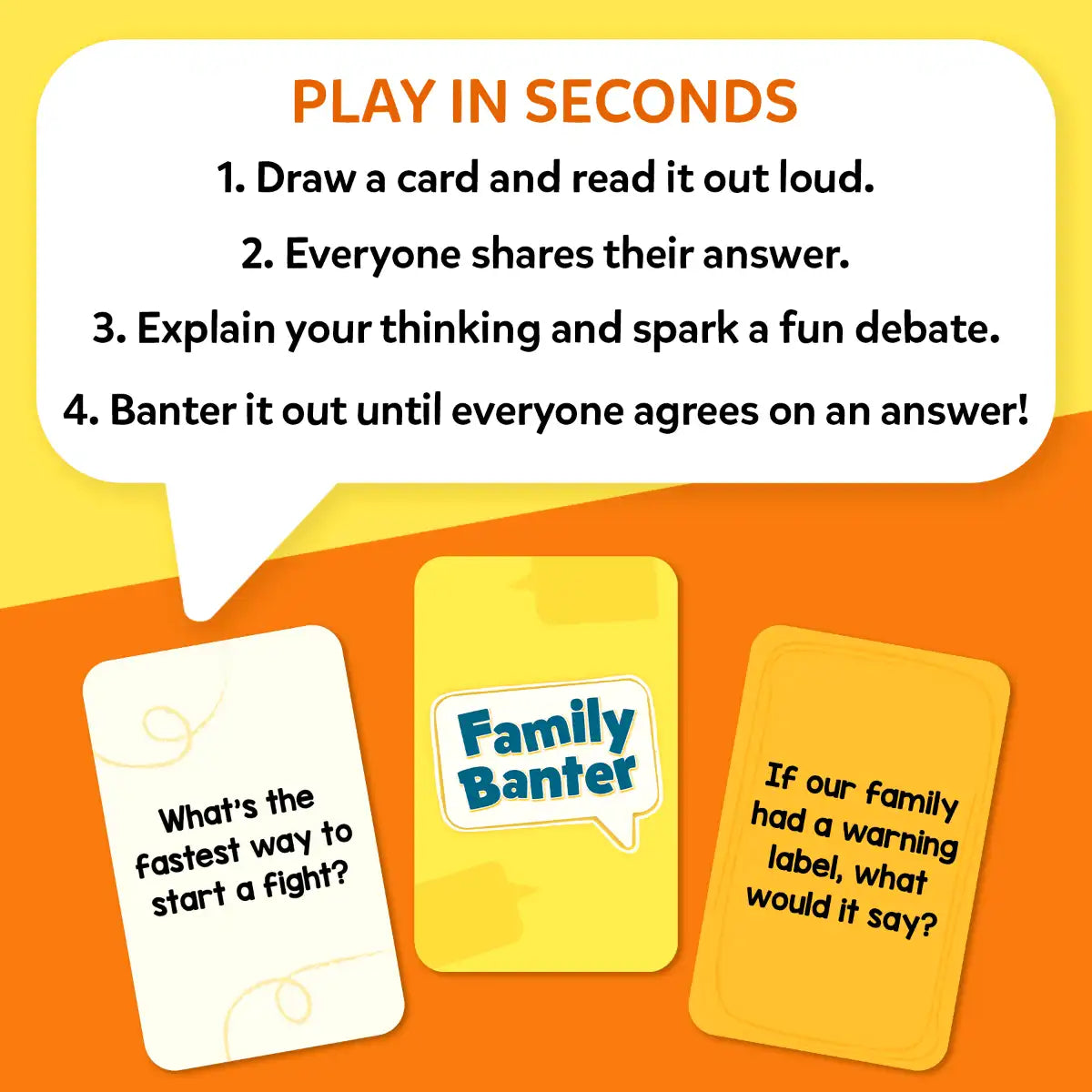Family Banter | Fun and Hilarious Card Game (ages 6+)