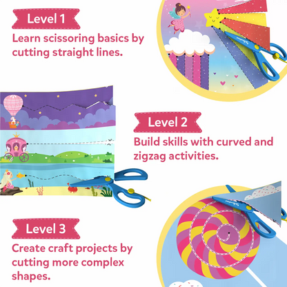 Snip Snip: Unicorns & Princesses | Art & Craft Activity Kit (ages 3-7)