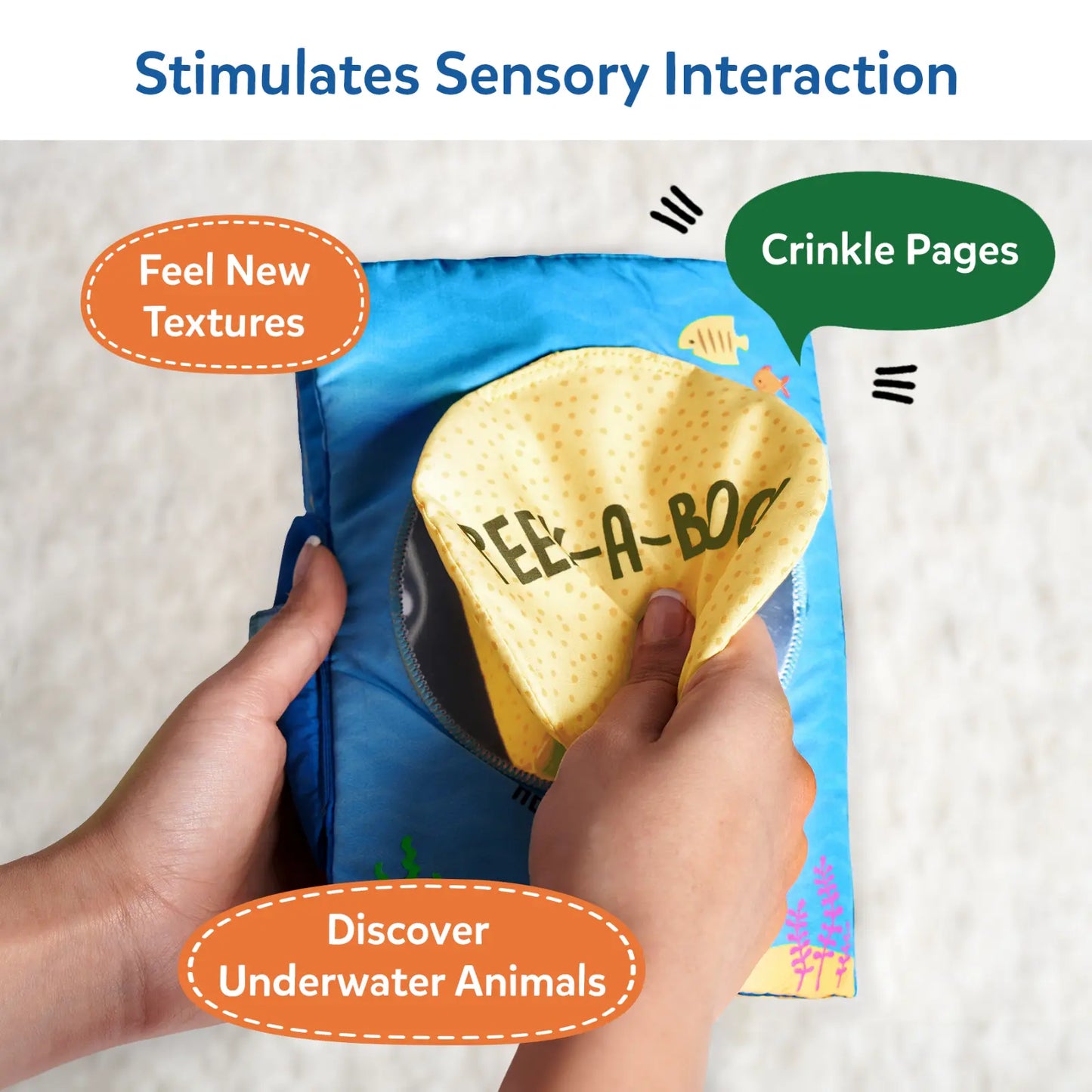 Peek-A-Boo: Under The Sea | Interactive Cloth Book (Ages 6+ months)