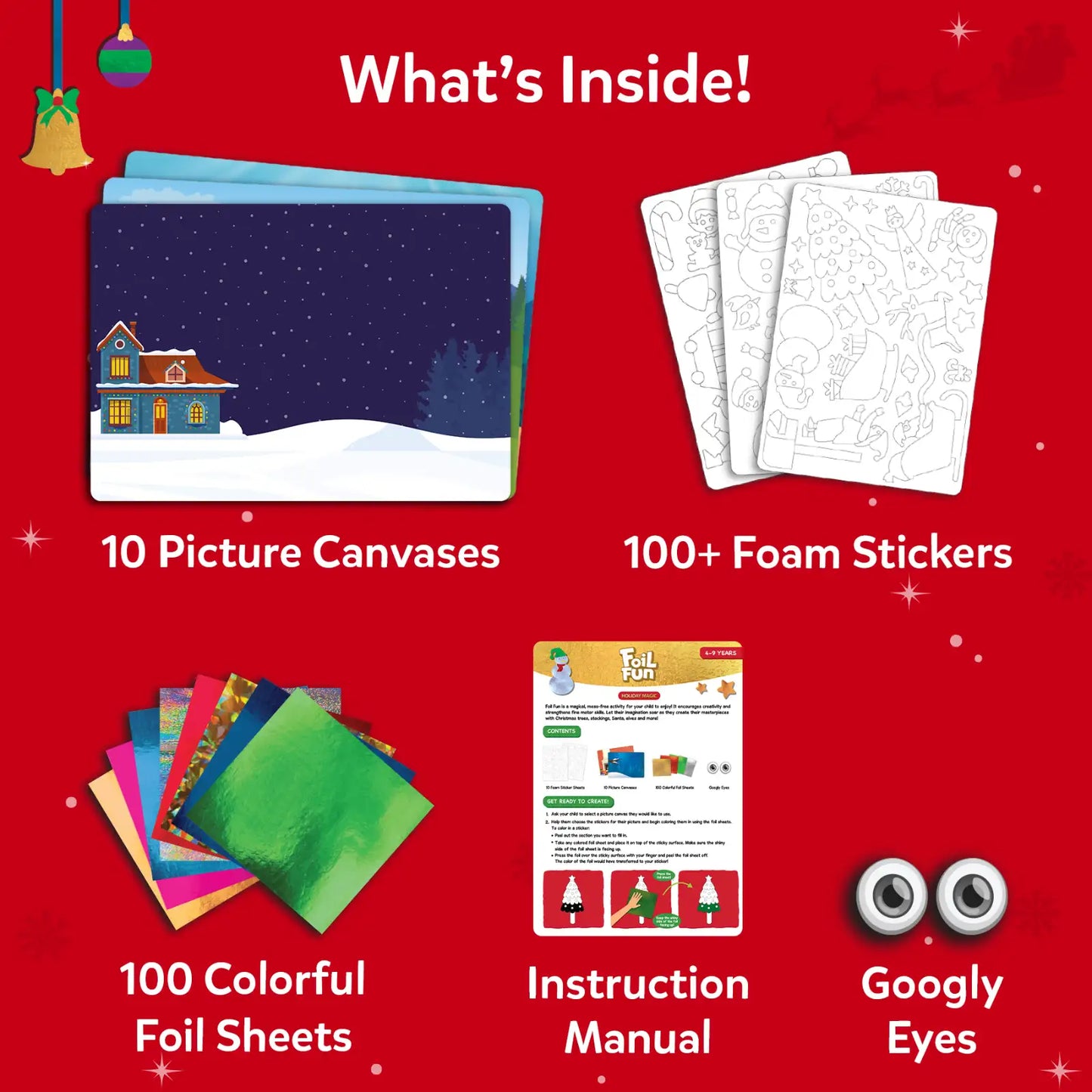 Foil Fun: Holiday Magic | No Mess Art Kit (ages 4-9)