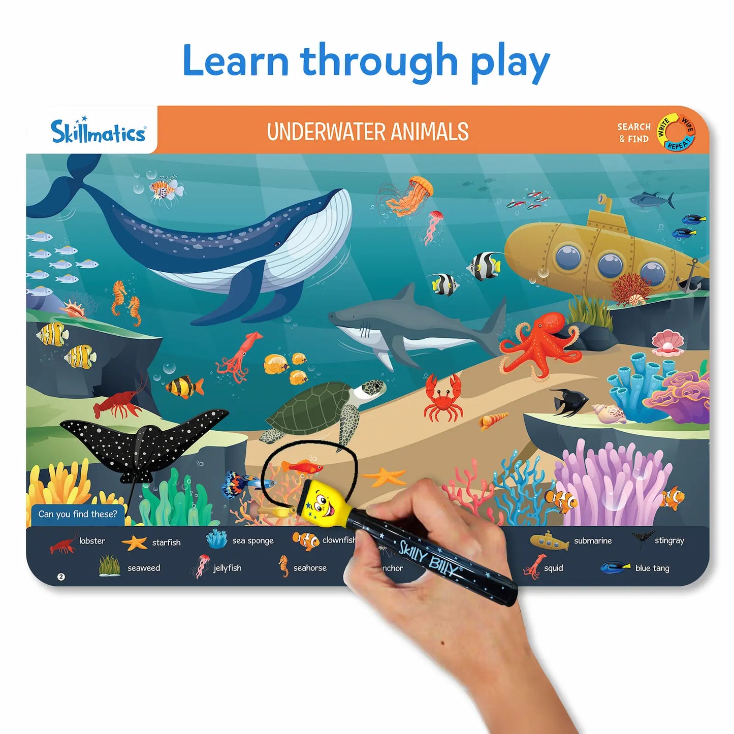 Search & Find Animals | Reusable Activity Mats (ages 3-6)