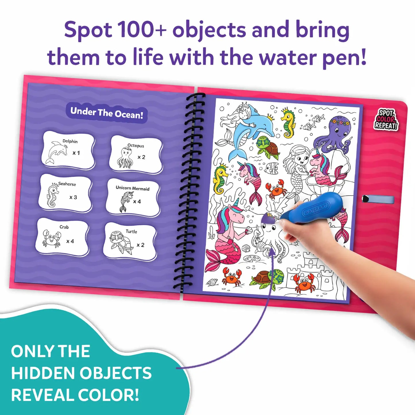 Water Spotter: Unicorns & Princesses | Reusable Search & Find Book (ages 4-8)