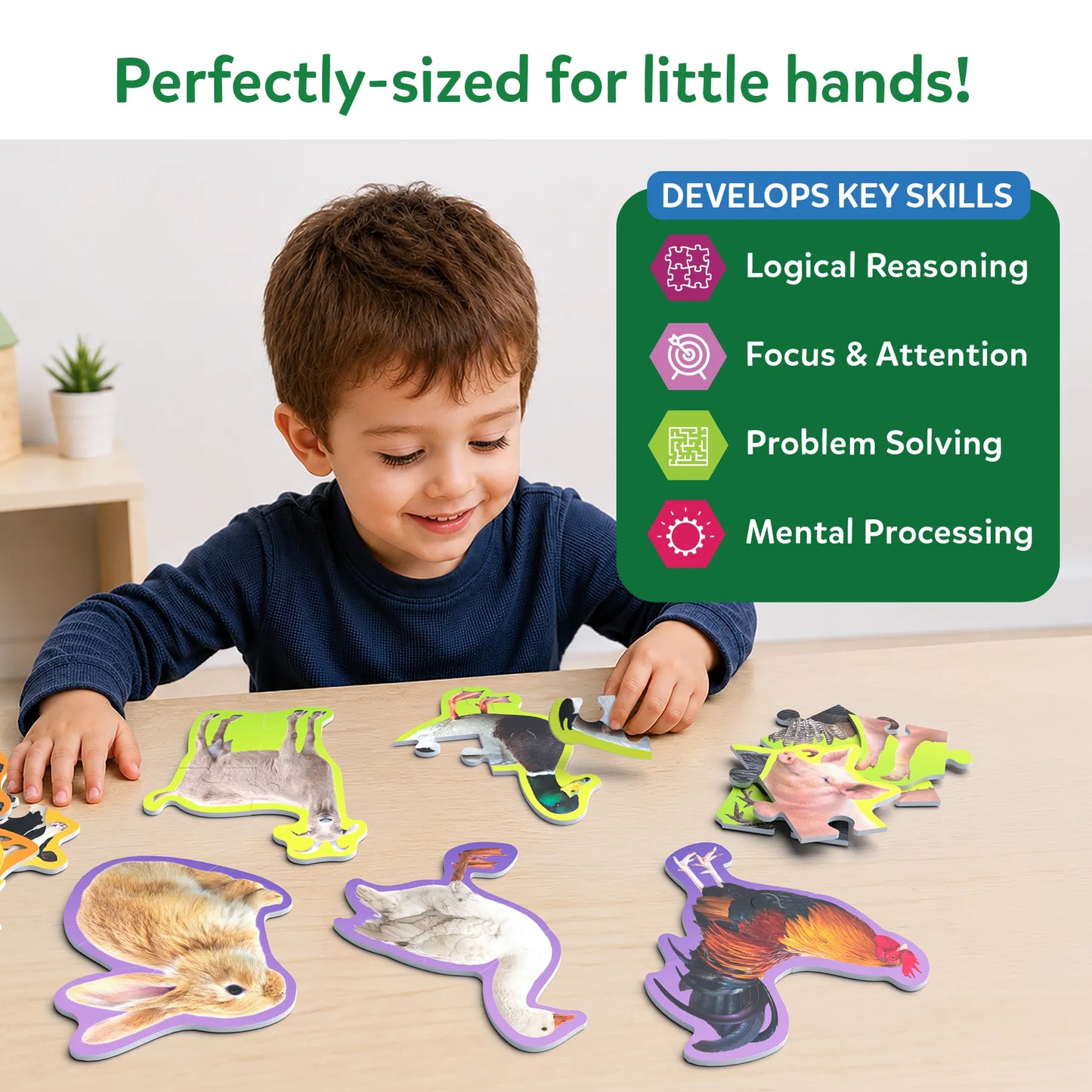 Step By Step Puzzle: Farm Animals (ages 3+)