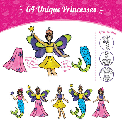 Princess Craft Combo: Glass Painting & Mirror Mosaic Kit