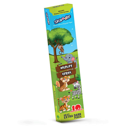 Skoodle Wildlife Series Paper Pencil - 10 Pencils