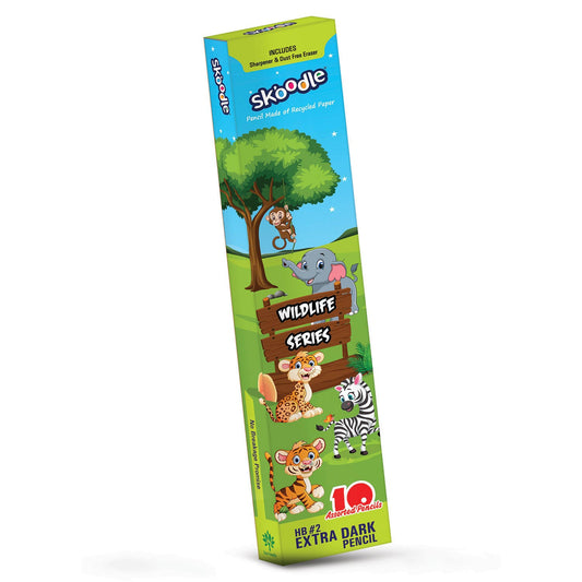 Skoodle Wildlife Series Paper Pencil - 10 Pencils