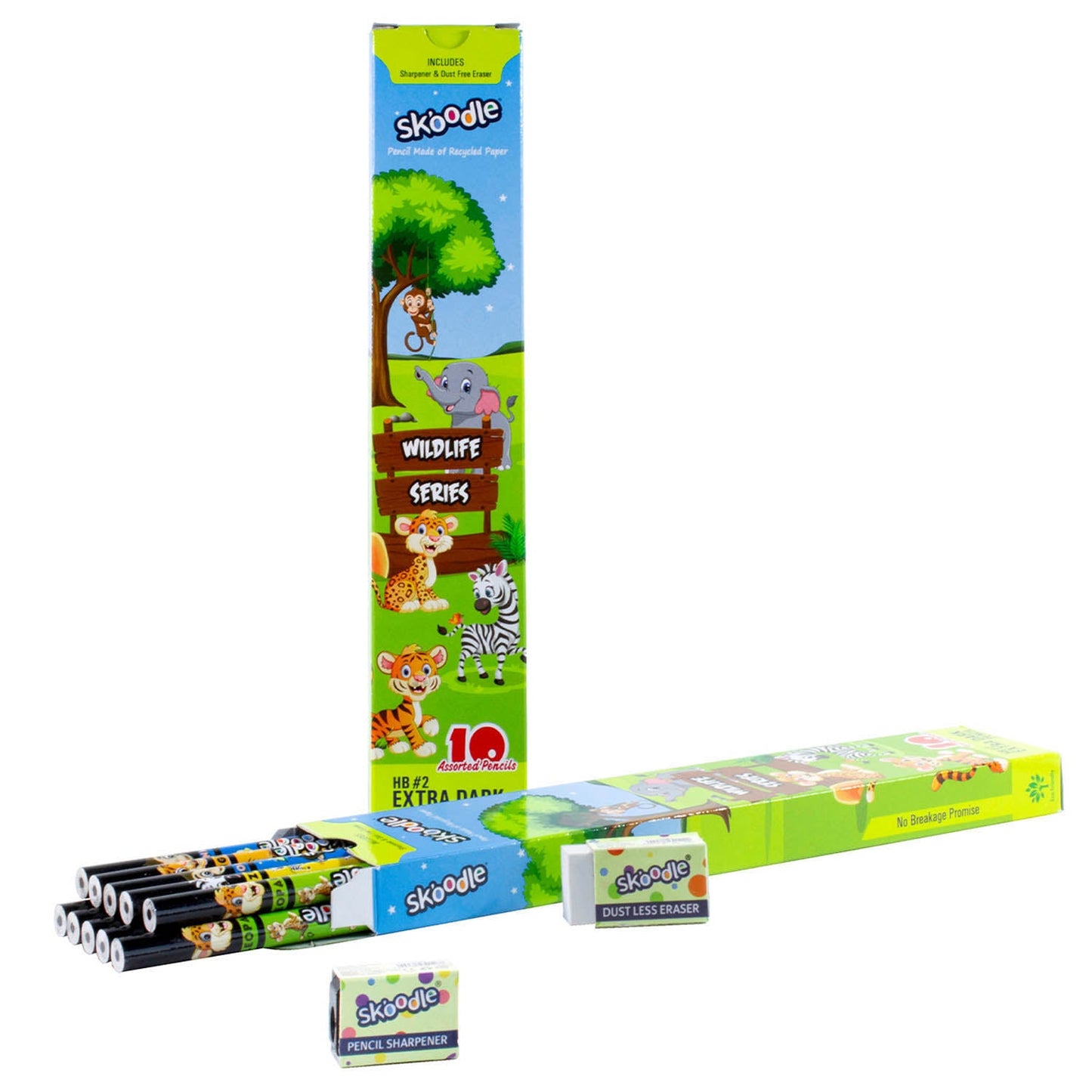 Skoodle Wildlife Series Paper Pencil - 10 Pencils