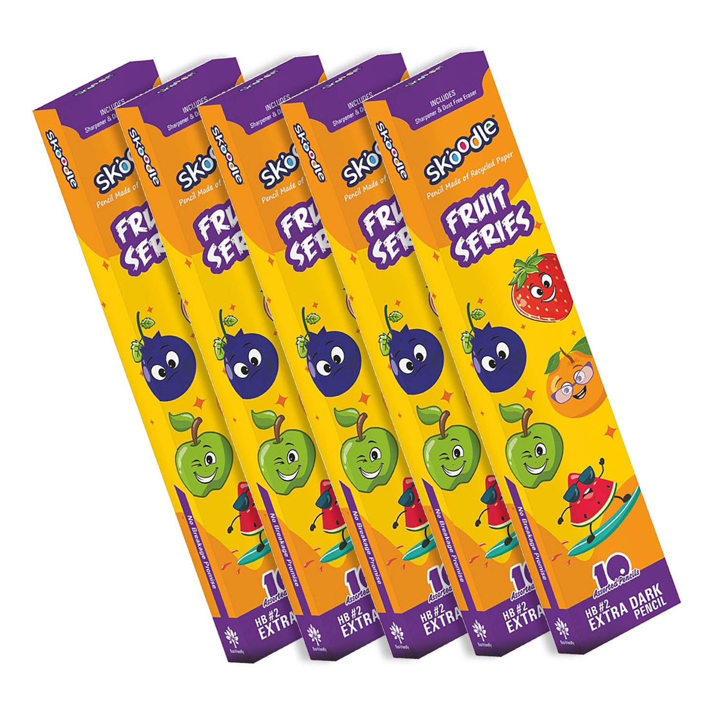 Skoodle Fruit Series Paper Pencil - 10 Pencils