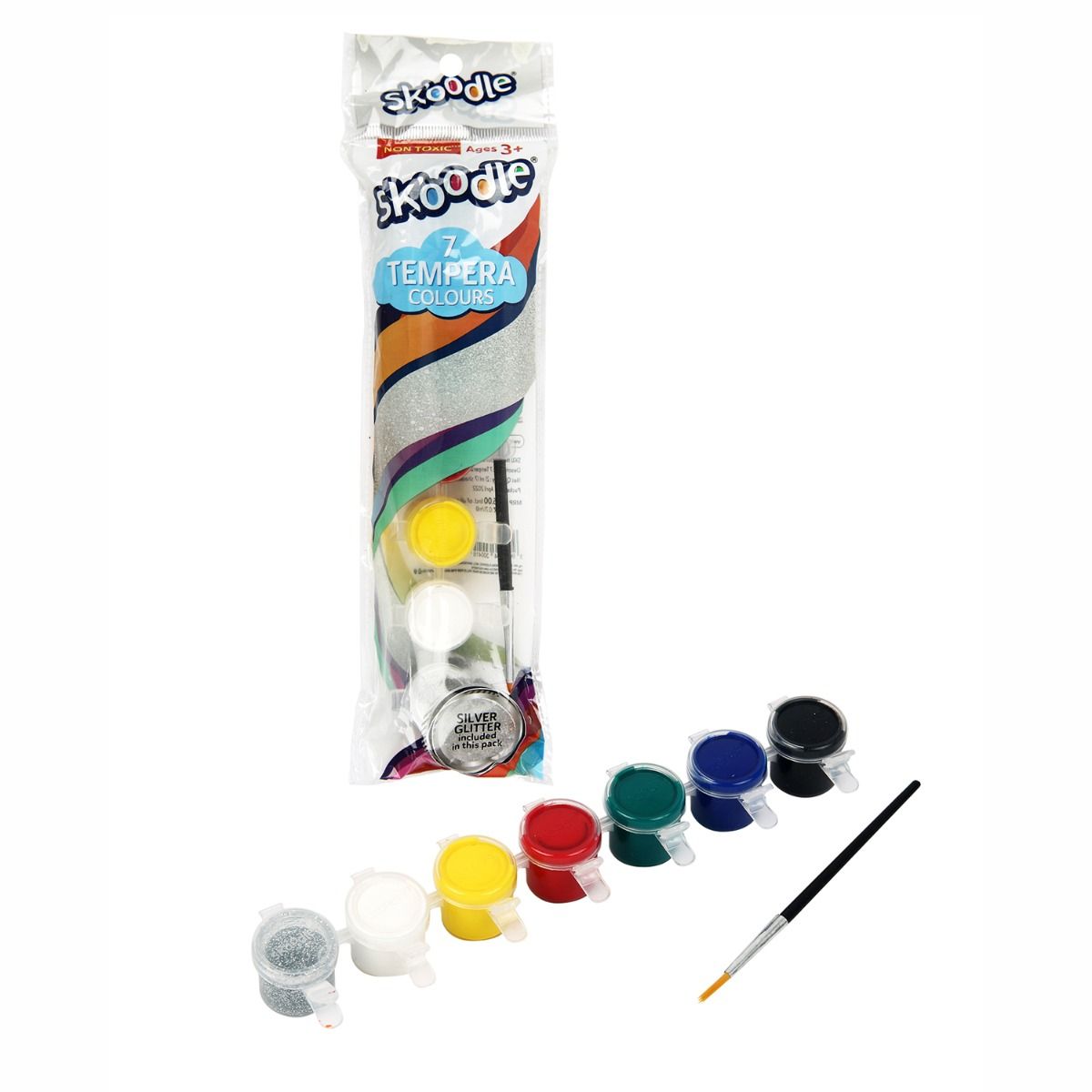 Skoodle Tempera Colours Set Of 7 Different Shades