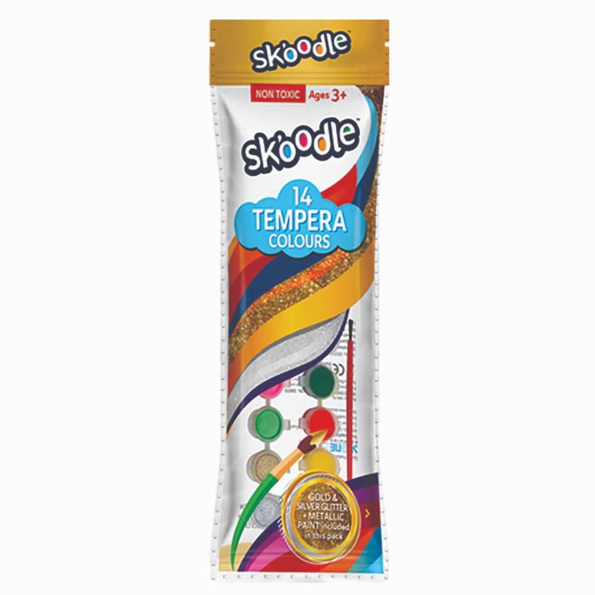 Skoodle Tempera Colours Set Of 14 Different Shades