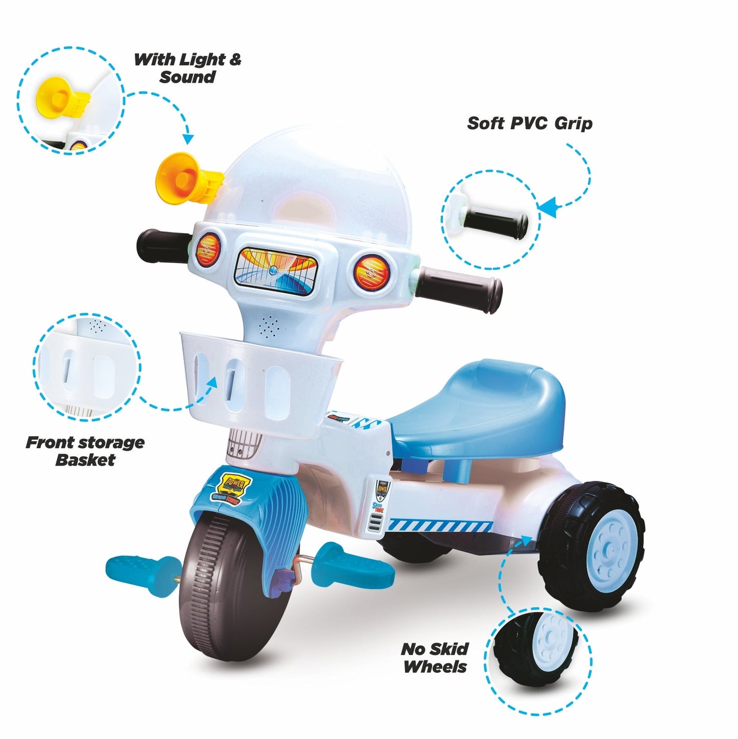 Skoodle Green Orange Skootrike Ride-On - Blue