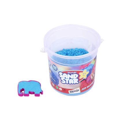 Skoodle Sand Star Bucket - 175gm with 11 Moulds,1 Roller Pin & 1 Tool (Assorted Color)