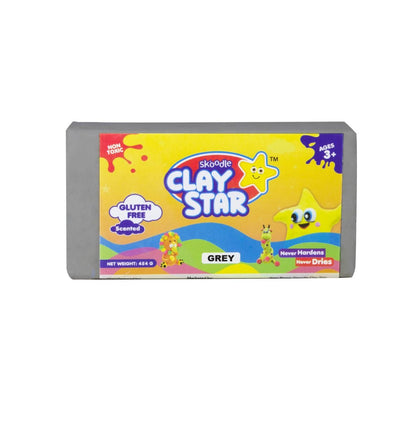 Skoodle Clay Star 454Gm Grey Colour
