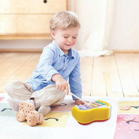 Skoodle 2-In-1 Xylophone Musical Piano For Kids, Interactive Preschool Learning Instrument & Toy With 8 Keys, 2 Mallets- Ideal For Baby, Boys And Girls & Gifting (Age 3+), Teal