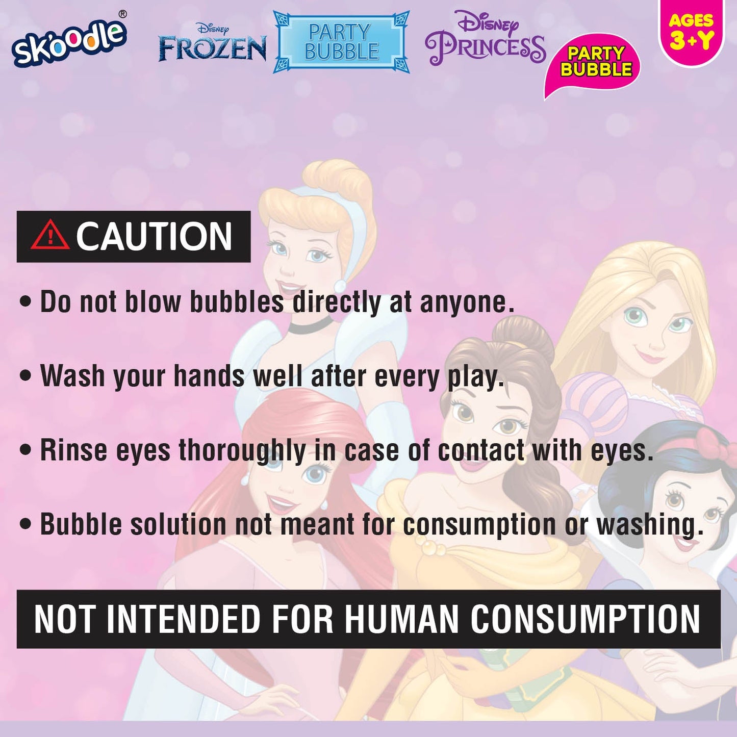 Disney Frozen & Princess Party 950ml Bubble Solution (Pack Of 2)