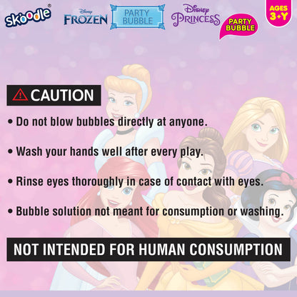 Disney Frozen & Princess Party 950ml Bubble Solution (Pack Of 2)