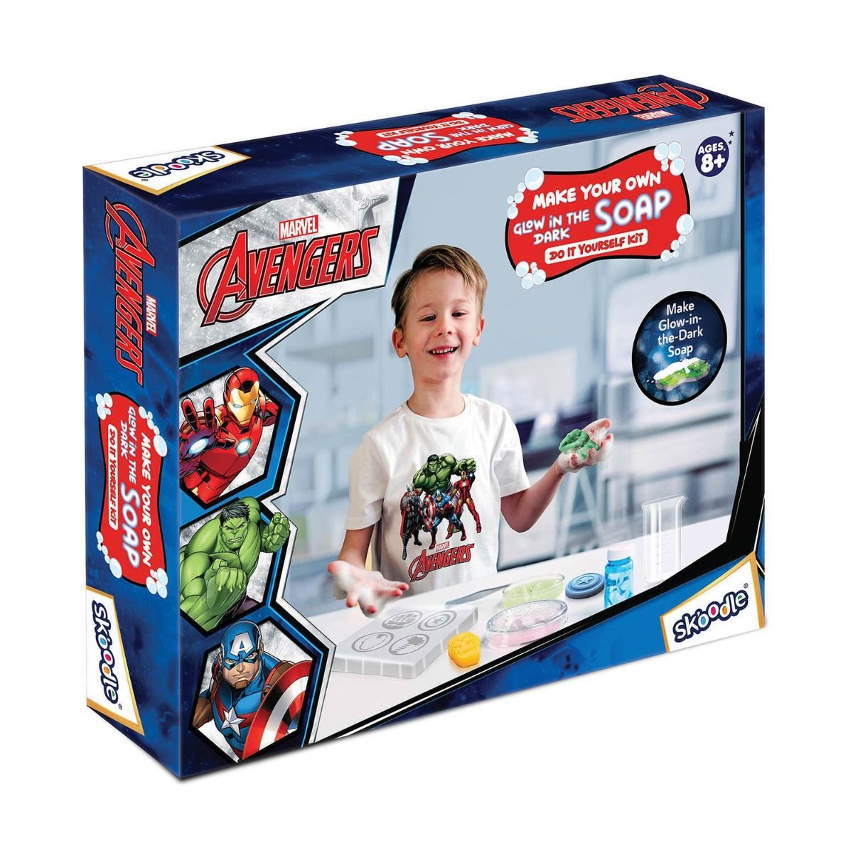Skoodle Avengers Creative Kids Soap Making Kit, Diy Science Activity Kit For 8 Years And Above Old Boys And Girls, Fun And Educational Diy Activity Stem Kit, Perfect For Gifting