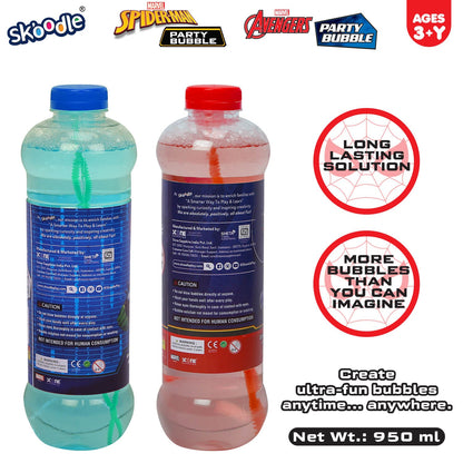 Marvel Avengers & Spiderman Party 950ml Bubble Solution (Pack Of 2)