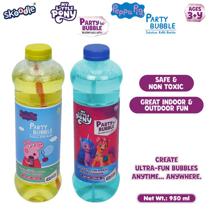 Assorted Toons My Little Pony & Peppa Pig Party 950Ml Bubble Solution (Pack Of 2)