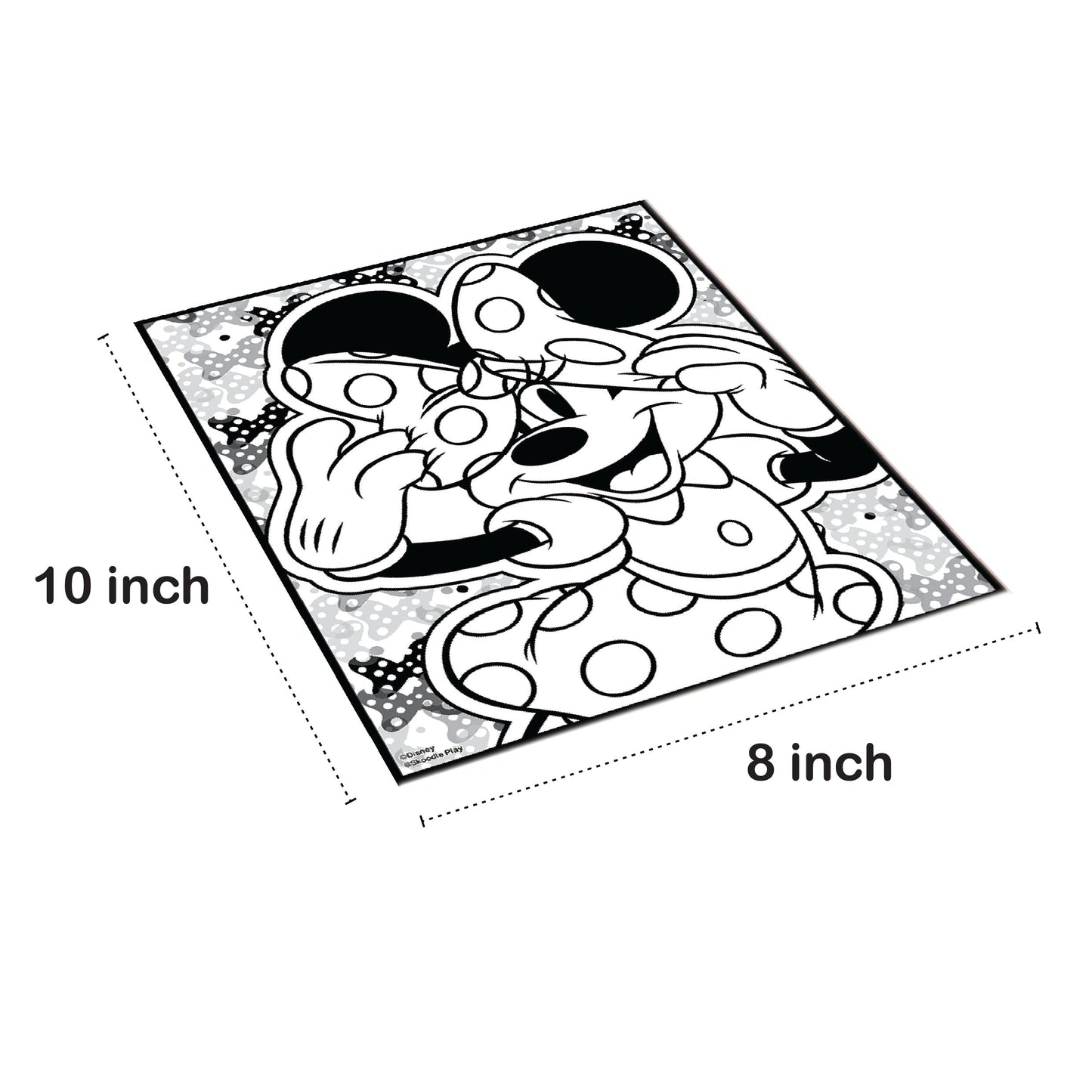 Disney Mickey & Minnie Paint Your Own Poster Kit, 4 Posters, 12 Water-Based Paints, 2 Brushes, Ages 3+