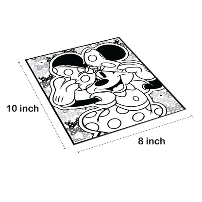 Disney Mickey & Minnie Paint Your Own Poster Kit, 4 Posters, 12 Water-Based Paints, 2 Brushes, Ages 3+